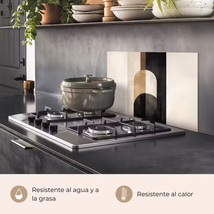 Salpicaderos de cocina - Geométrico - Formas - Blanco — 2