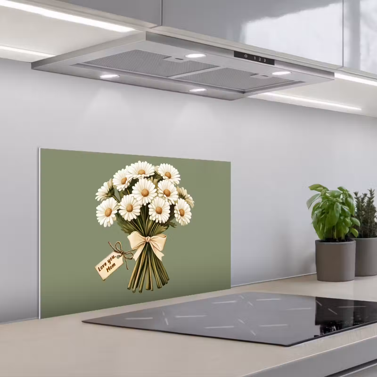 Salpicaderos de cocina - Cinta - Ramo - Verde - Cita — 1