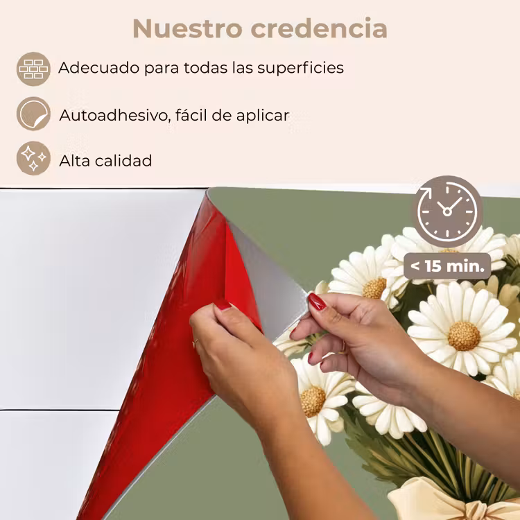 Salpicaderos de cocina - Cinta - Ramo - Verde - Cita — 4