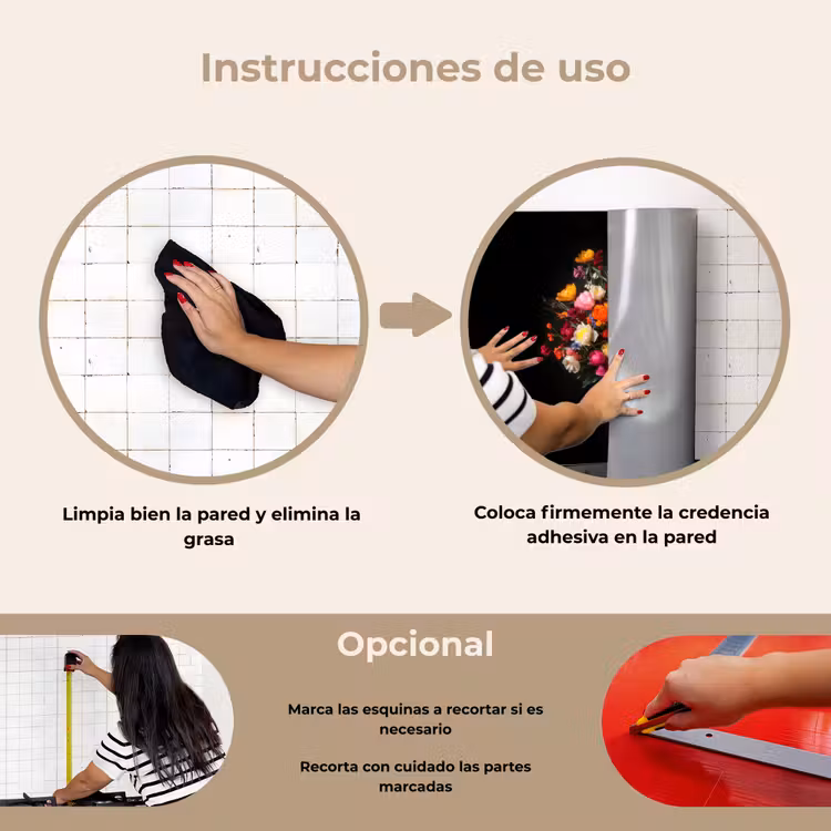 Salpicaderos de cocina - Colorido - Ramo - Jarrón - Marrón oscuro — 6