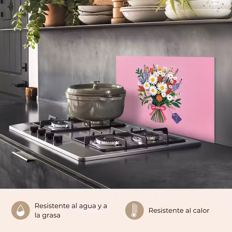 Salpicaderos de cocina - Flores - Cita - Tarjeta - Colorido — 2