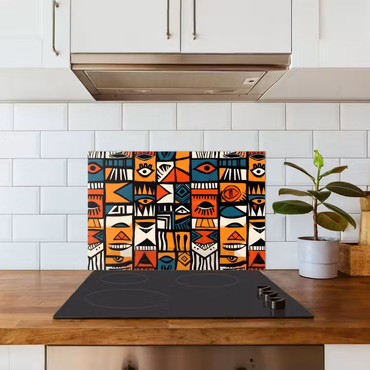 Salpicaderos de cocina - Abstracto - Caras - Mosaico — 3