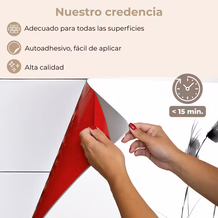 Salpicaderos de cocina - Minimalista - Tallos - Blanco — 4