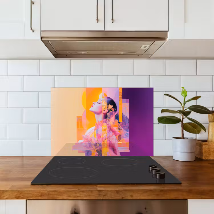Salpicaderos de cocina - Abstracto - Retrato - Mujer - Colorido — 3