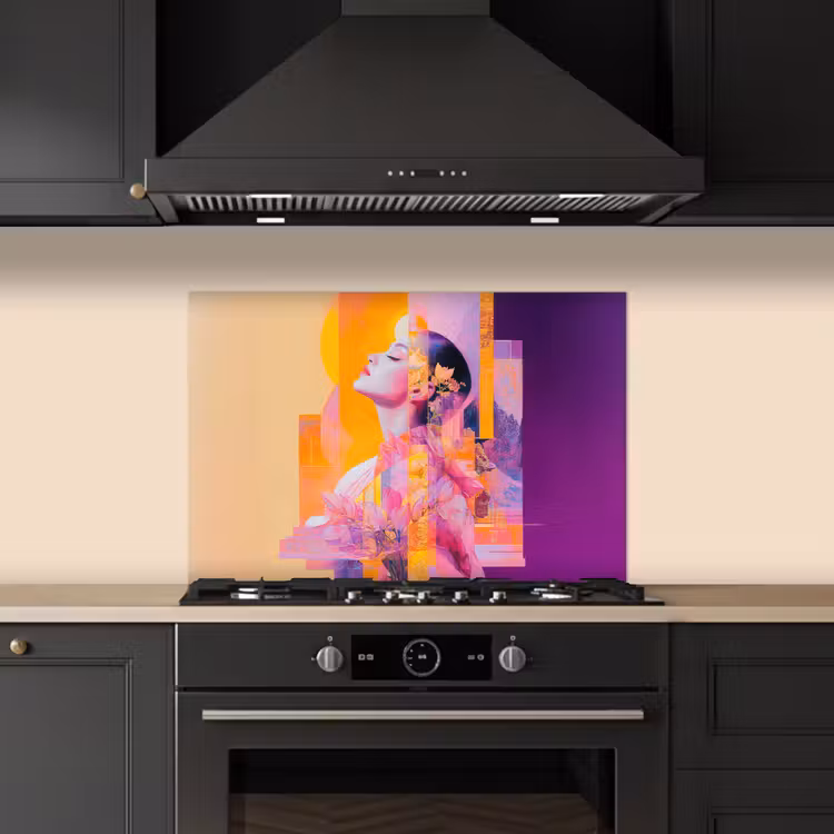 Salpicaderos de cocina - Abstracto - Retrato - Mujer - Colorido — 5