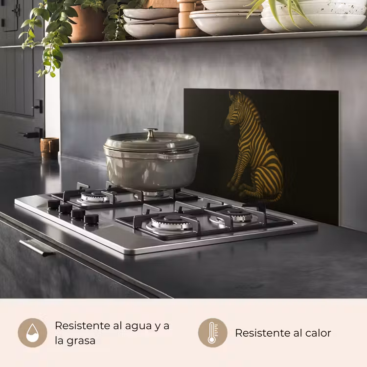 Salpicaderos de cocina - Cebra - Rayas - Oro — 2