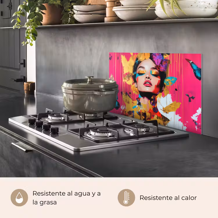 Salpicaderos de cocina - Mujer - Abstracto - Colorido — 2
