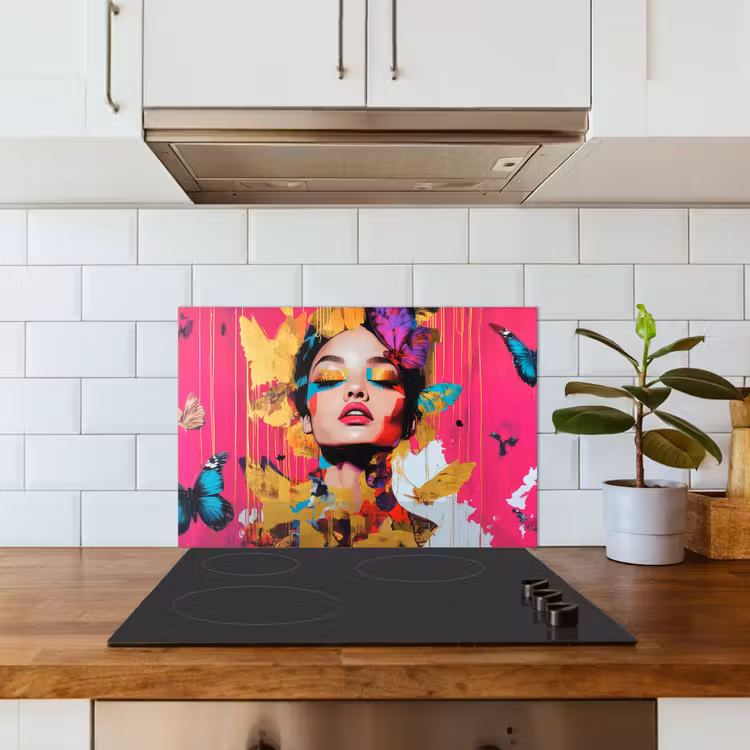 Salpicaderos de cocina - Mujer - Abstracto - Colorido — 3