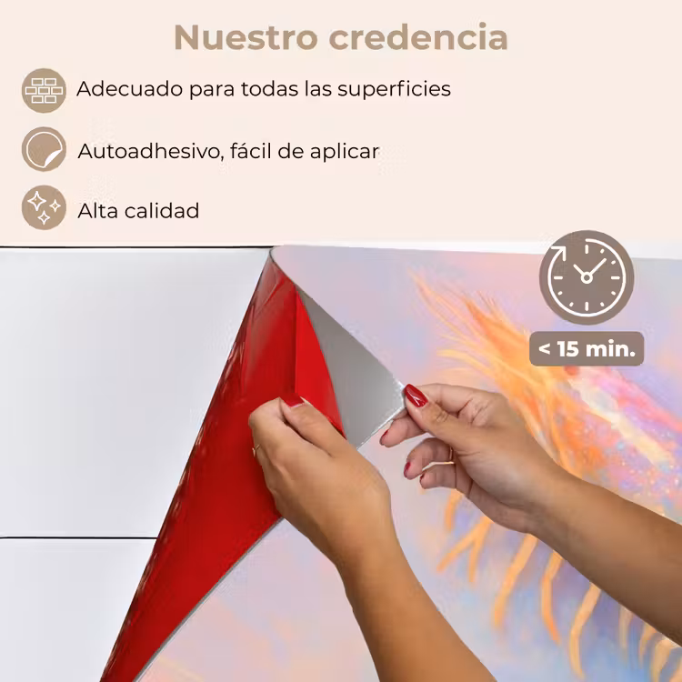 Salpicaderos de cocina - Camarón - Estructura sutil - Azul - Rosa — 4