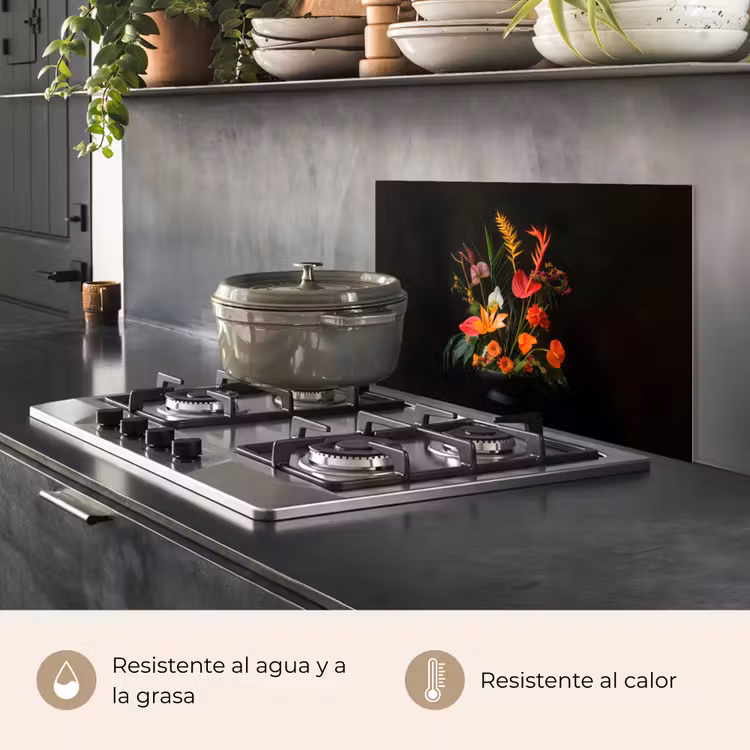 Salpicaderos de cocina - Cuenco - Ramo - Flores — 2