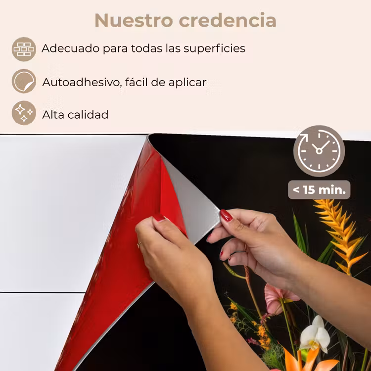 Salpicaderos de cocina - Cuenco - Ramo - Flores — 4