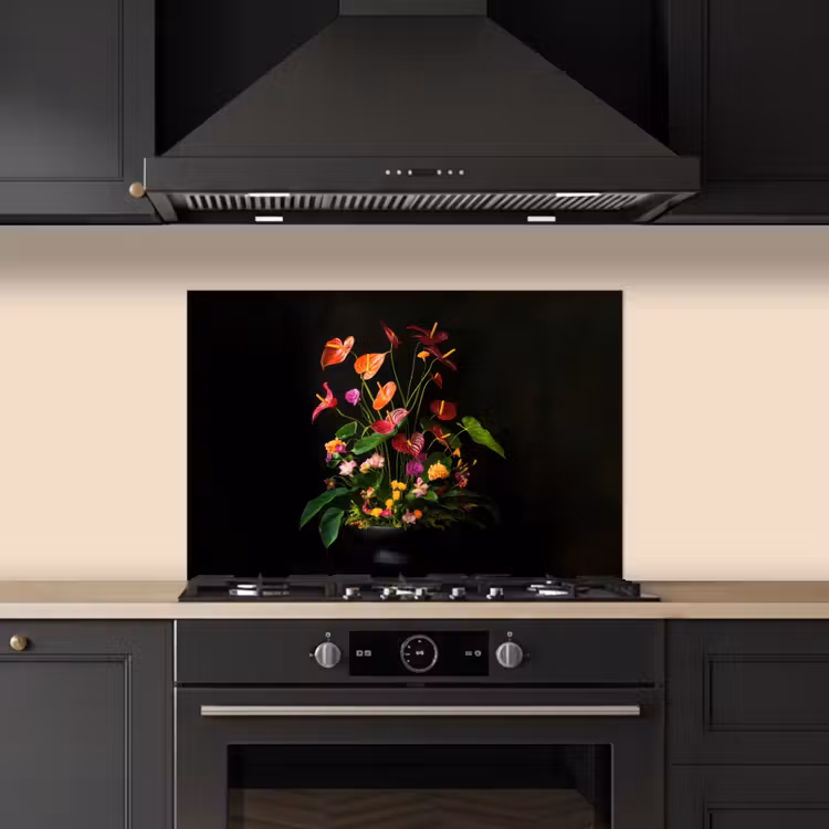 Salpicaderos de cocina - Flores - Jarrón - Colorido — 5