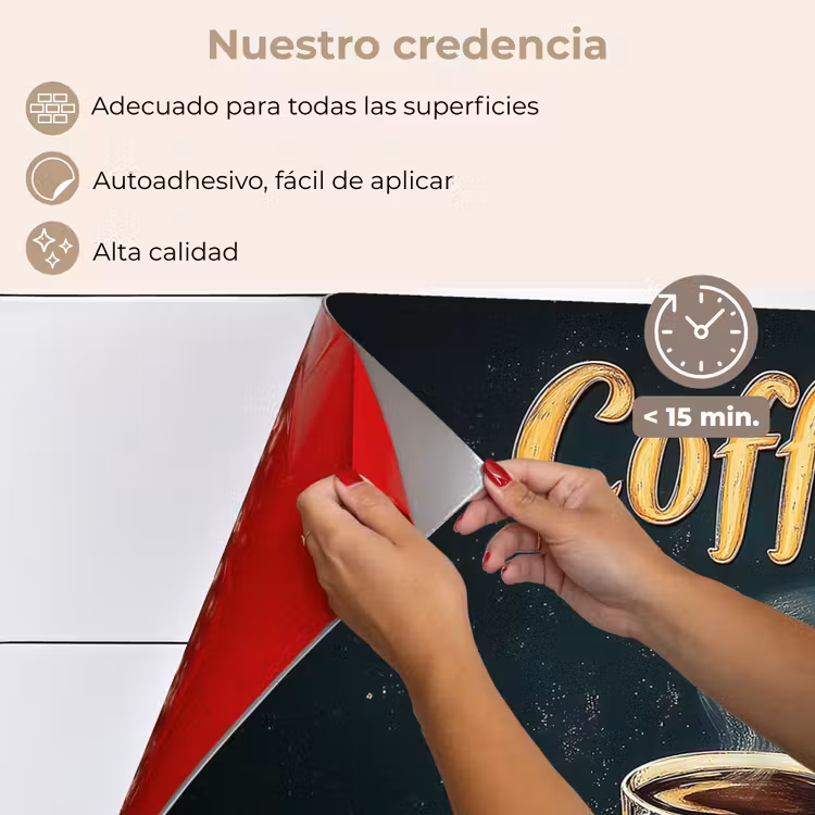 Salpicaderos de cocina - Café - Plato - Café en grano - Retro — 4