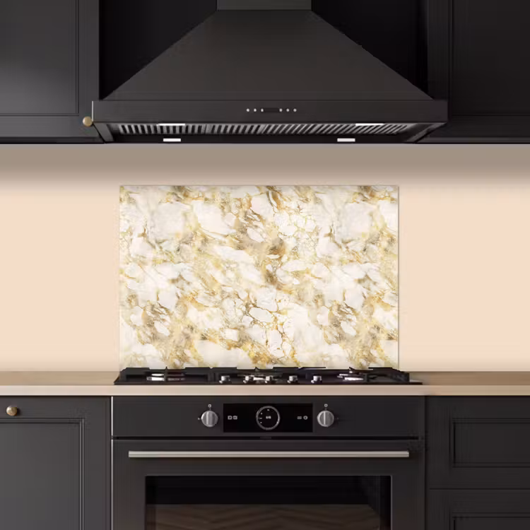 Salpicaderos de cocina - Cálido - Oro - Mármol - Motivo — 5