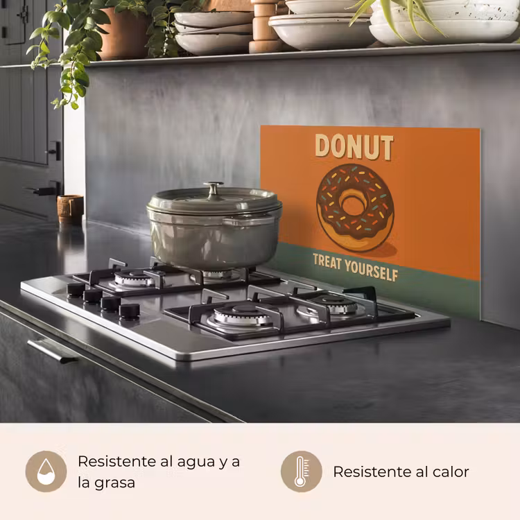 Salpicaderos de cocina - Donut - Moteado - Colorido - Cita — 2
