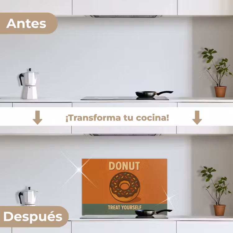 Salpicaderos de cocina - Donut - Moteado - Colorido - Cita — 7