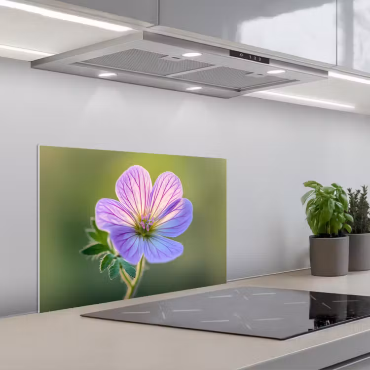 Salpicaderos de cocina - Flor - Primer plano - Violeta — 1