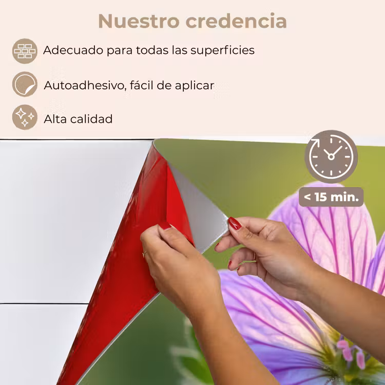 Salpicaderos de cocina - Flor - Primer plano - Violeta — 4