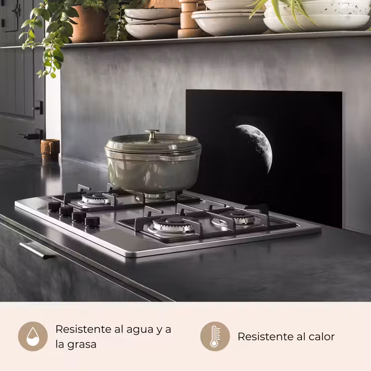 Salpicaderos de cocina - Luna - Cielo - Negro - Sombra — 2