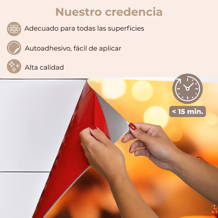 Salpicaderos de cocina - Mariposa - Flores - Naranja — 4