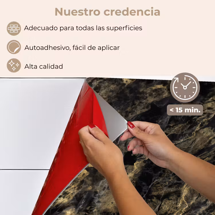 Salpicaderos de cocina - Mármol - Negro - Oro — 4