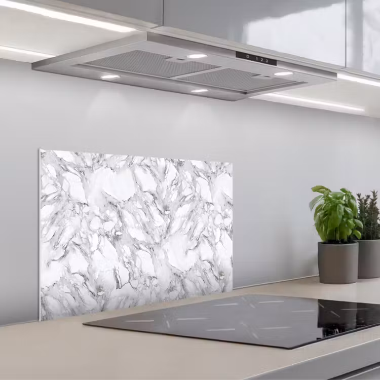 Salpicaderos de cocina - Mármol - Capas - Rompiendo - Estructura gris — 1