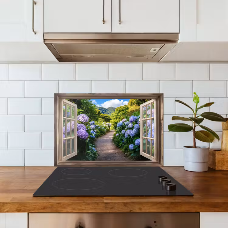 Salpicaderos de cocina - Mirada - Hortensia - Sendero - Naturaleza — 3