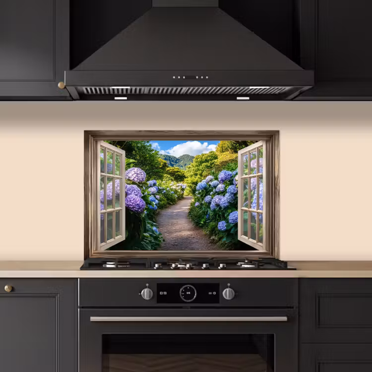 Salpicaderos de cocina - Mirada - Hortensia - Sendero - Naturaleza — 5