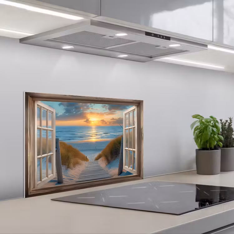 Salpicaderos de cocina - Mirada - Playa - Sendero - Puesta de sol — 1