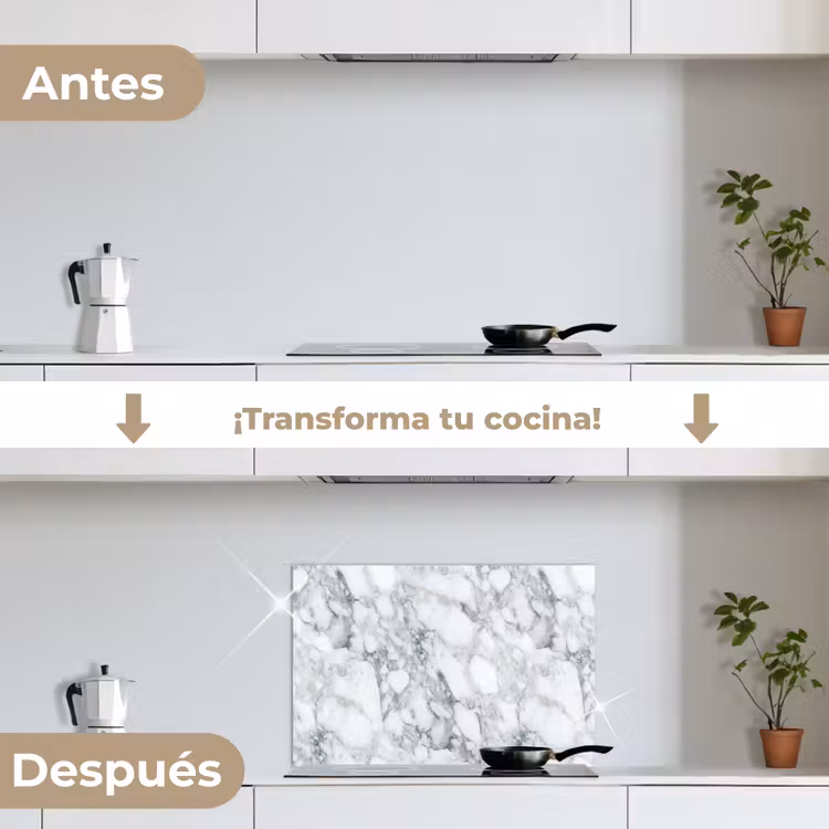 Salpicaderos de cocina - Mosaico - Mármol - Blanco - Irregular — 7
