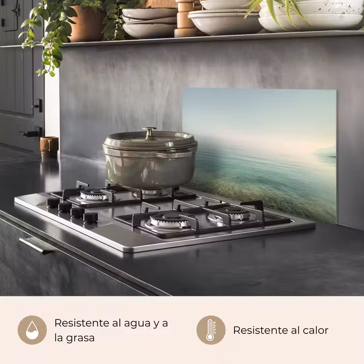 Salpicaderos de cocina - Mar - Horizonte - Azul - Niebla — 2