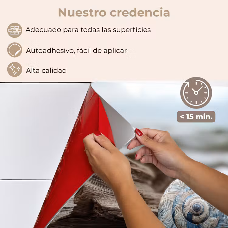 Salpicaderos de cocina - Concha - Playa - Azul - Mar — 4