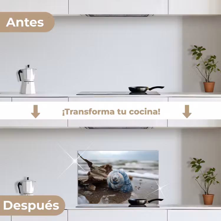Salpicaderos de cocina - Concha - Playa - Azul - Mar — 7