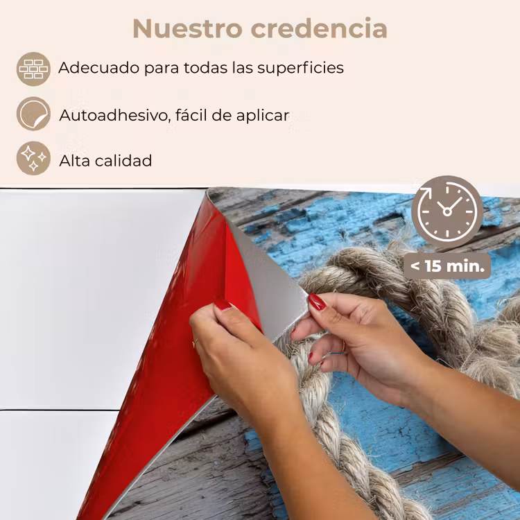 Salpicaderos de cocina - Corazón - Cuerda - Madera - Rústico — 4