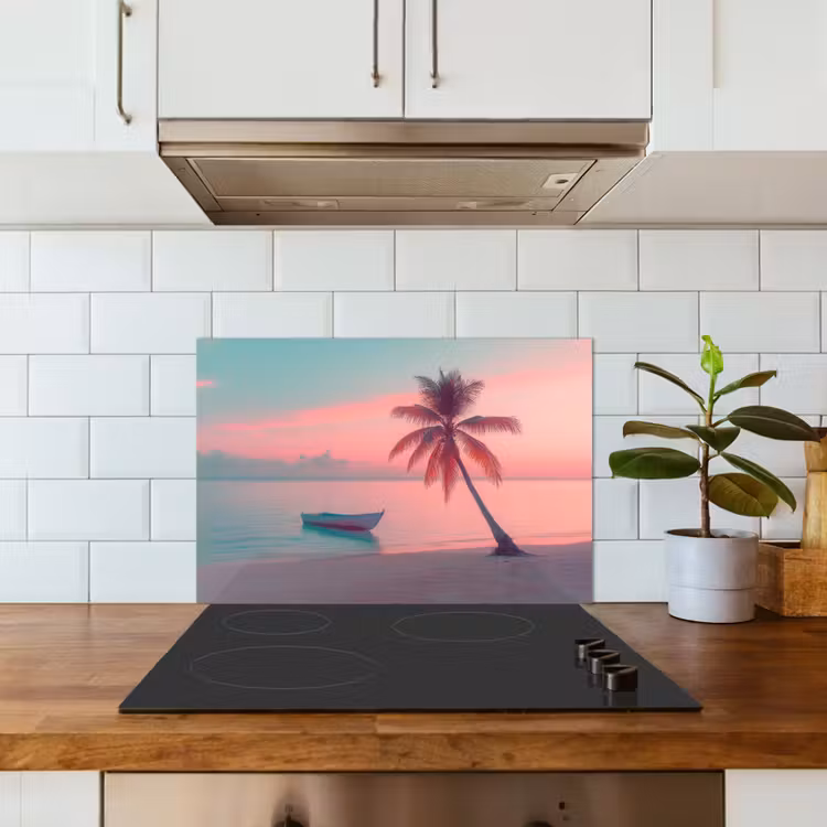 Salpicaderos de cocina - Mar - Barco - Puesta de sol — 3