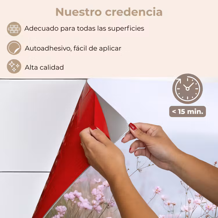 Salpicaderos de cocina - Acantilado - Flores - Mar - Rosa — 4