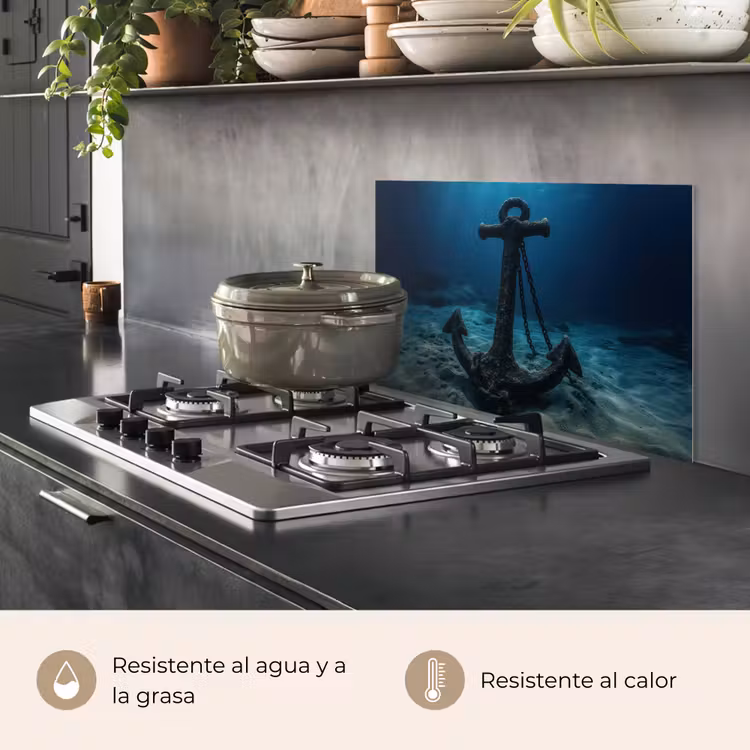 Salpicaderos de cocina - Ancla - Hierro - Fondo marino - Arena — 2