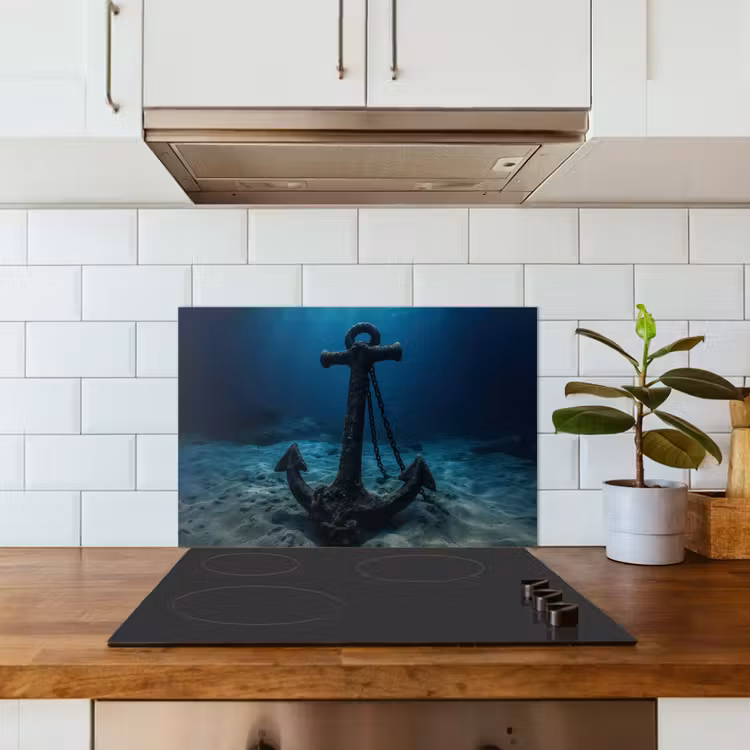 Salpicaderos de cocina - Ancla - Hierro - Fondo marino - Arena — 3