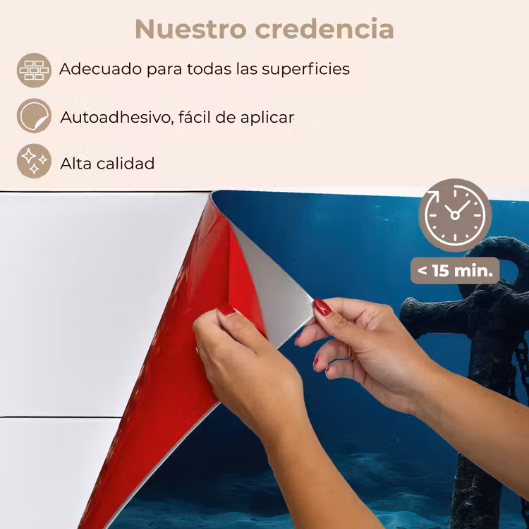 Salpicaderos de cocina - Ancla - Hierro - Fondo marino - Arena — 4