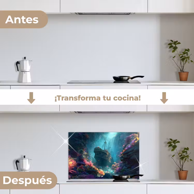 Salpicaderos de cocina - Barco - Madera - Arrecifes de coral - Luz solar — 7