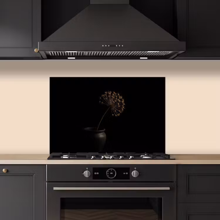 Salpicaderos de cocina - Bulbo - Seco - Jarrón - Negro — 5