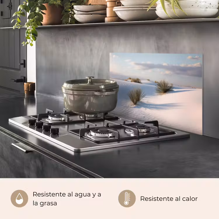 Salpicaderos de cocina - Dunas - Hierba - Nubes - Beige — 2