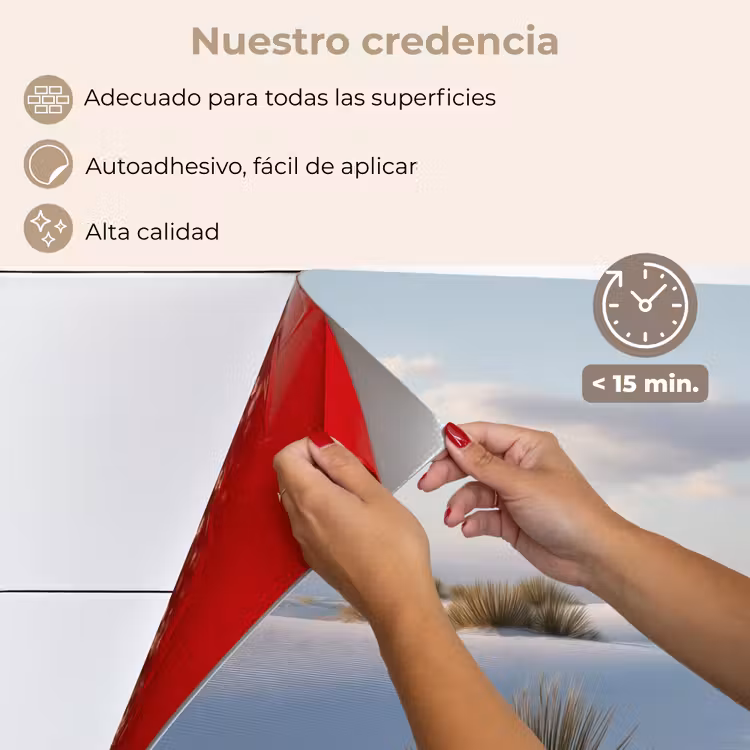 Salpicaderos de cocina - Dunas - Hierba - Nubes - Beige — 4