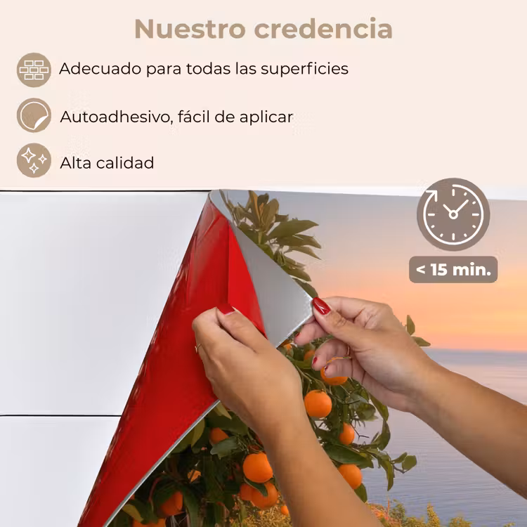 Salpicaderos de cocina - Mar Mediterráneo - Naranja - Colinas - Mar — 4