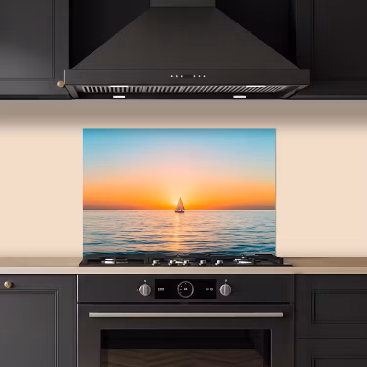 Salpicaderos de cocina - Mar - Velero - Puesta de sol — 5