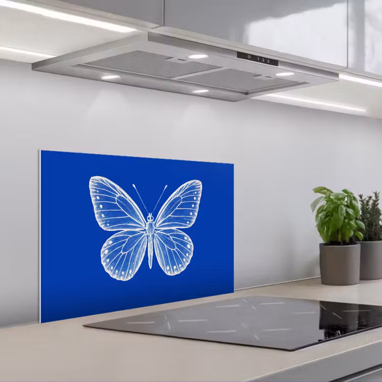 Salpicaderos de cocina - Mariposa - Blanco - Lunar — 1