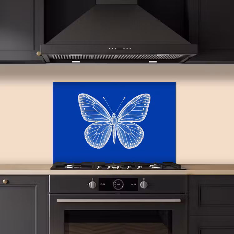 Salpicaderos de cocina - Mariposa - Blanco - Lunar — 5