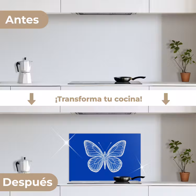 Salpicaderos de cocina - Mariposa - Blanco - Lunar — 7