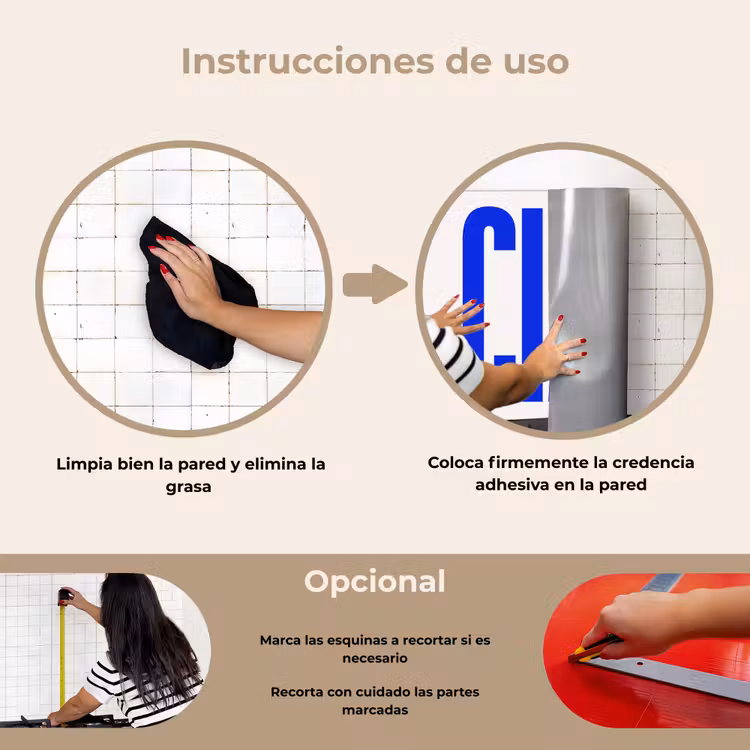 Salpicaderos de cocina - Ciao - Mayúsculas - Azul - Minimalista — 6