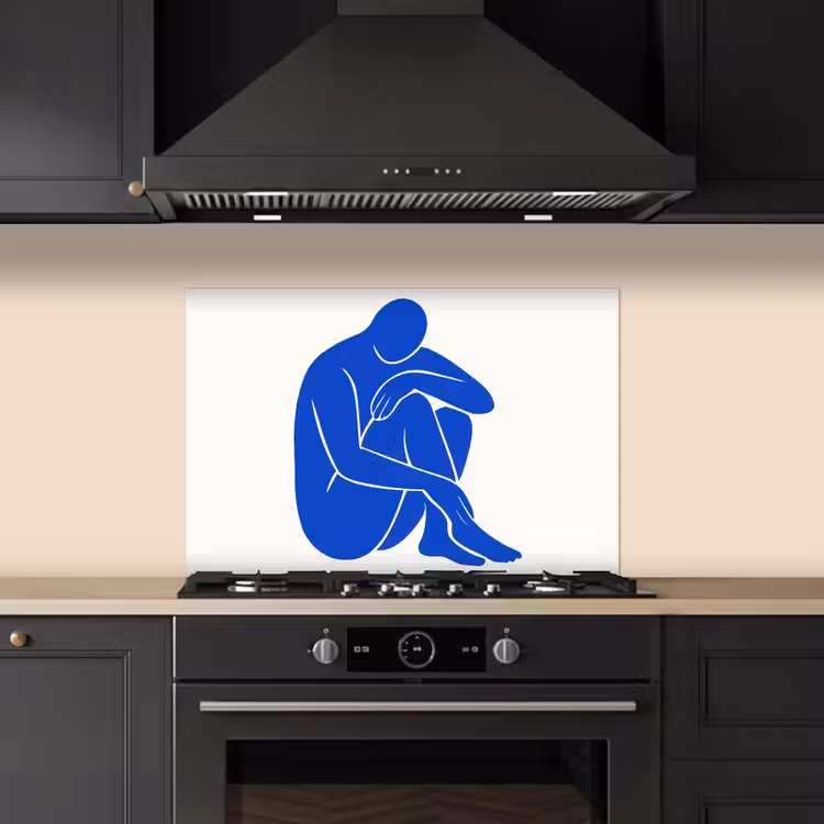Salpicaderos de cocina - Cuerpo - Abstracto - Azul — 5